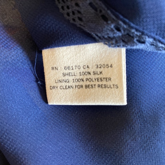 Anthropologie blue silk Japonica dress size 8 - Picture 10 of 10